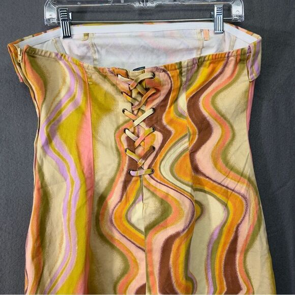 Nwt y2k style M Wild Fable Wave/Swirl-Print Strapless Bodycon Tube Mini Dress - Picture 6 of 11